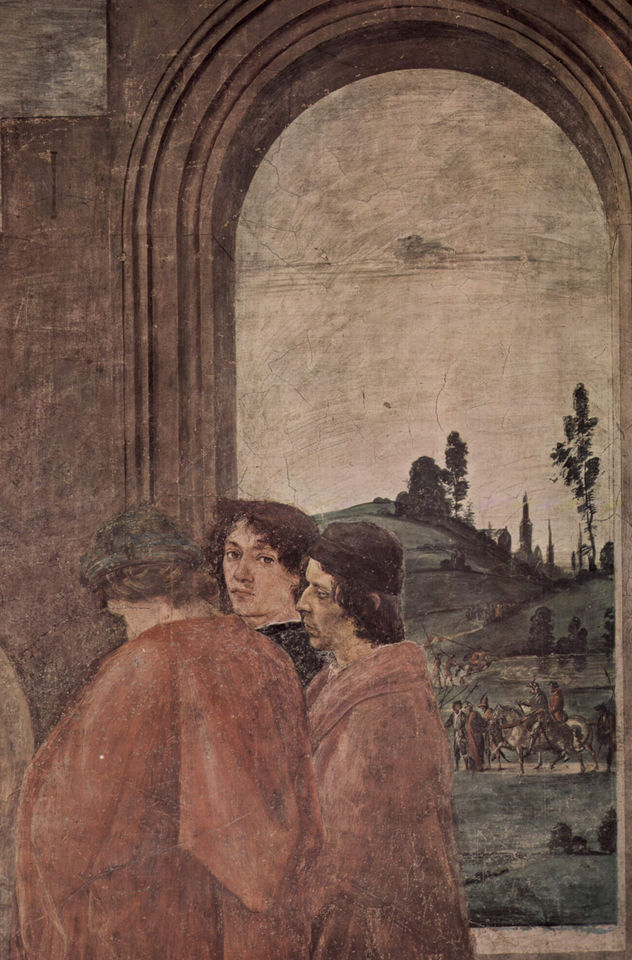 Ciclo de frescos en la Capilla de Brancacci en Santa Maria del Carmine en Florencia, escena