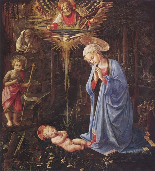 Adoration of the Child and Saint Bernard 