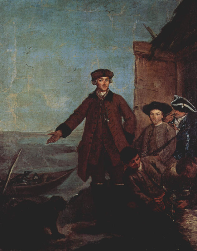 Serie de pinturas "La caza en el valle", escena