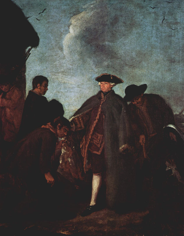 Serie de pinturas "La caza en el valle", escena