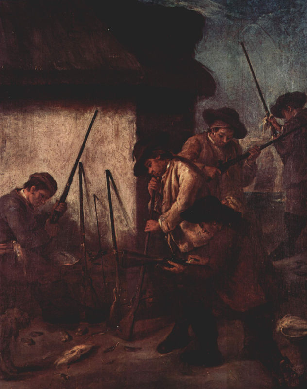 Serie de pinturas "La caza en el valle", escena