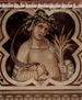 Frescos del ciclo "Allegorías del buen y del mal gobierno" en la sala del consejo de los Nueve, Palazzo Pubblico en Siena, escena