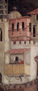 Frescos del ciclo "Allegorías del buen y del mal gobierno" en la sala del consejo de los Nueve, Palazzo Pubblico en Siena, escena