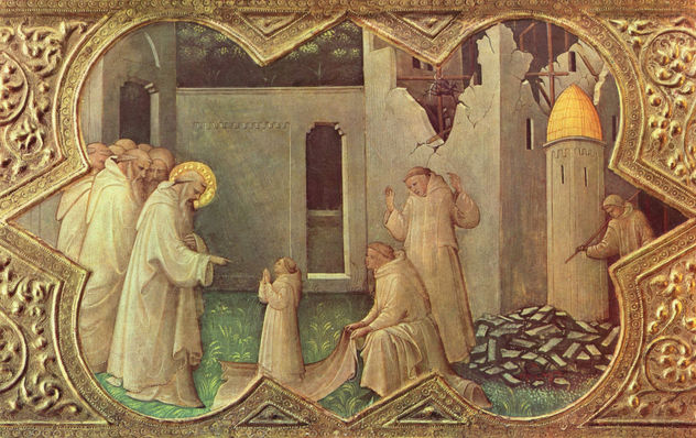 Marienkrönung con escenas de la vida de San Benito, Predela