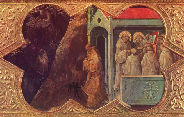 Coronation of Mary with Scenes from the Life of Saint Benedict, Predella 