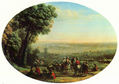 Siege of La Rochelle by the troops of Louis XIII., Oval