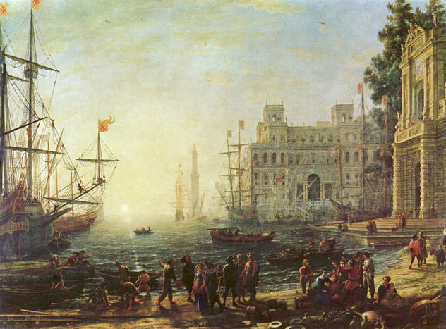 Port with the Villa Medici