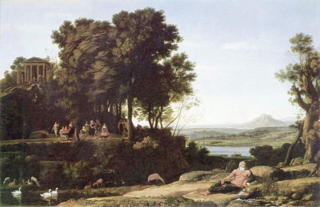 Paisaje con Apolo, las Musas y un dios del río