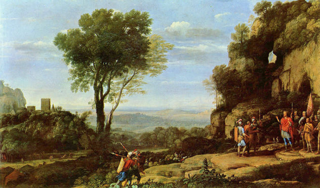 Landschaft mit David und den drei Heroen