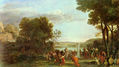 Paisaje con la adoración del becerro de oro