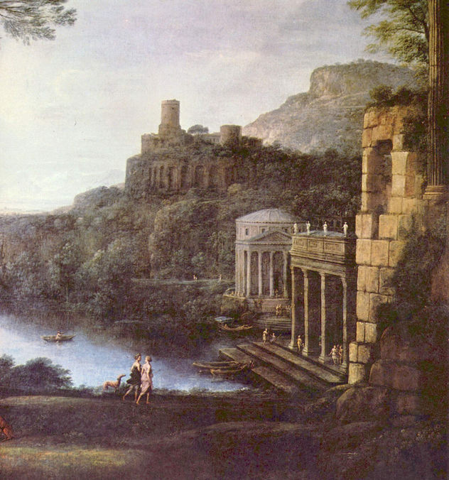 Paisaje con la ninfa Egeria y el rey Numa