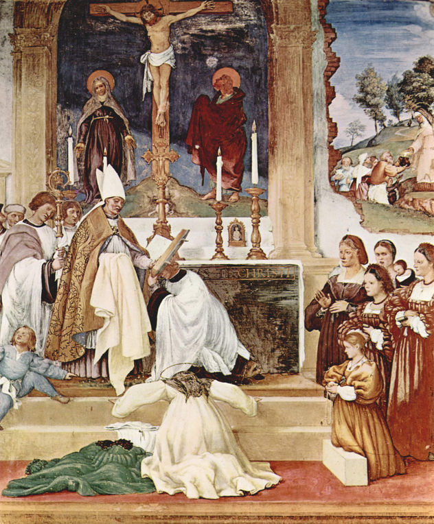 Ciclo de frescos en el Oratorio Suardi en Trescore, escena