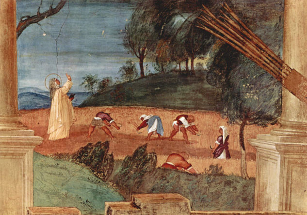 Ciclo de frescos en el Oratorio Suardi en Trescore, escena 