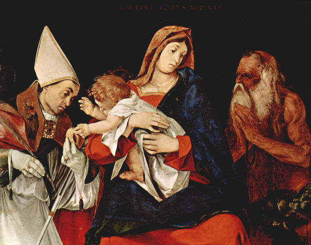 Madonna with a Saint Bishop and Saint Onuphrius 