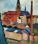 Church of Mary with Houses and Chimney