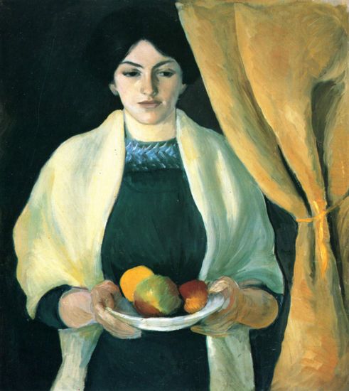 Retrato con manzanas (Retrato de la esposa del artista) 