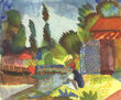 Tunis Landscape with Sitting Arab