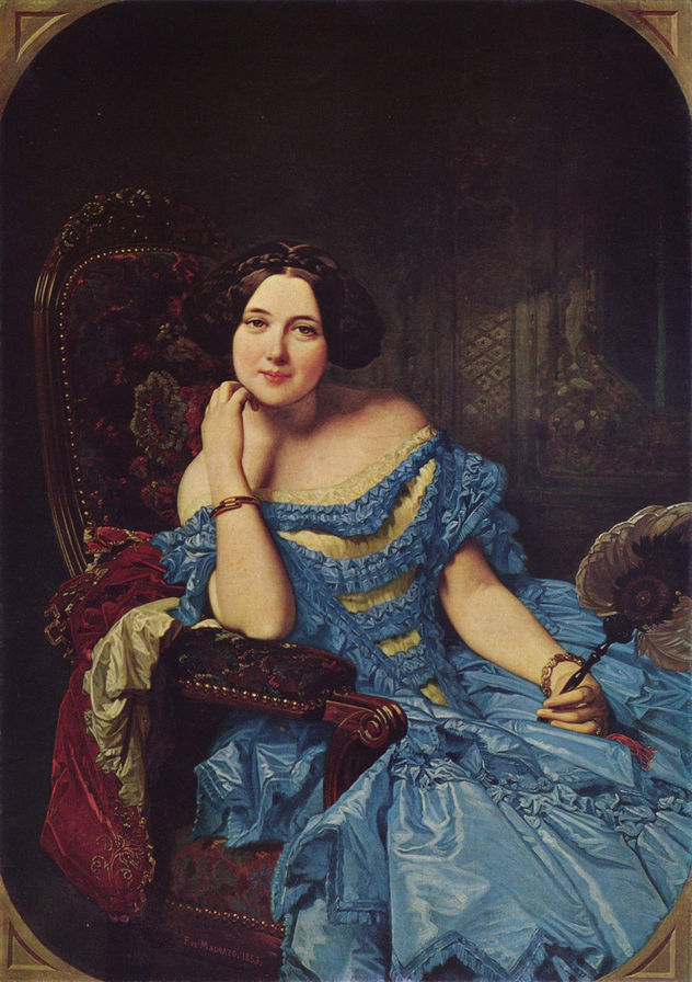 Porträt der Doña Amalie de Llano y Dotres, Condesa de Vilches