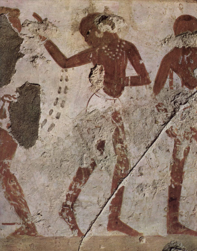 Cámara funeraria de Horemhab, miembro del ejército bajo Tutmosis IV, escena