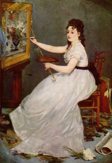 Portrait of Eva Gonzalès in Manet's Studio 