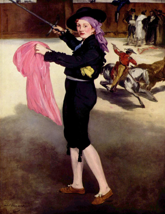 Retrato de Mlle Victorine con el traje de un torero.