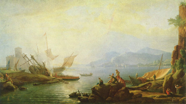 Desembocadura de río con puerto