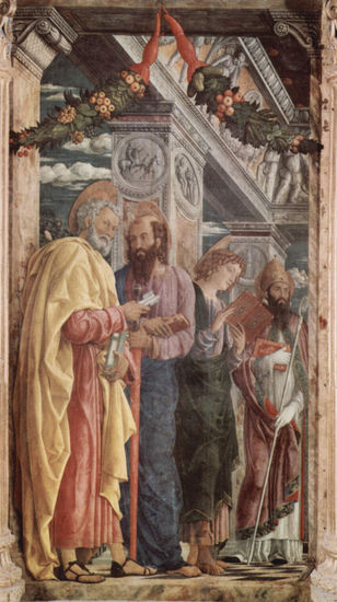 Altarpiece of San Zeno in Verona, triptych, left panel 