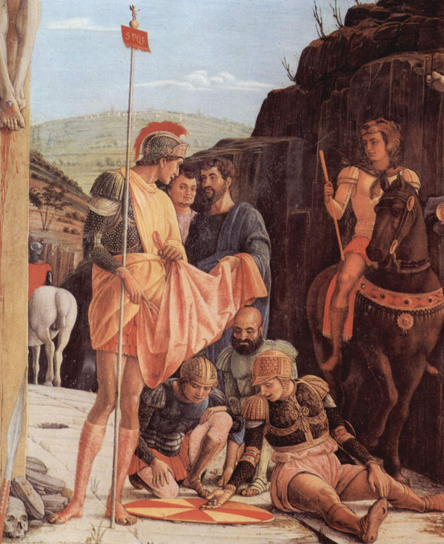 Altarretablo de San Zeno en Verona, tríptico, tabla central de la predela, escena