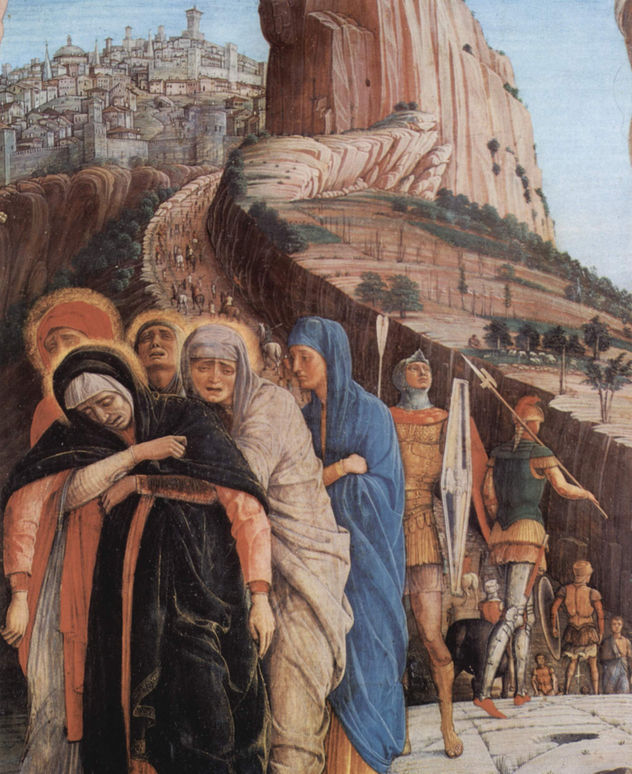 Altarretablo de San Zeno en Verona, tríptico, tabla central de la predela, escena