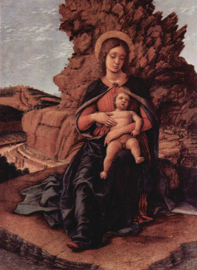 Madonna en la gruta de roca 