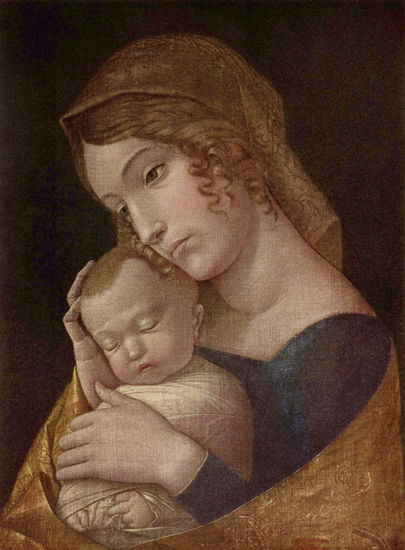 María con el niño dormido 