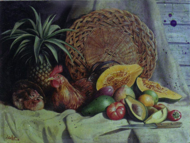 Bodegon Campesino Oil Textile Still Life Paintings