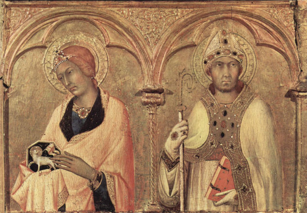 Pisa Altarpiece, third panel of the predella from the right. 