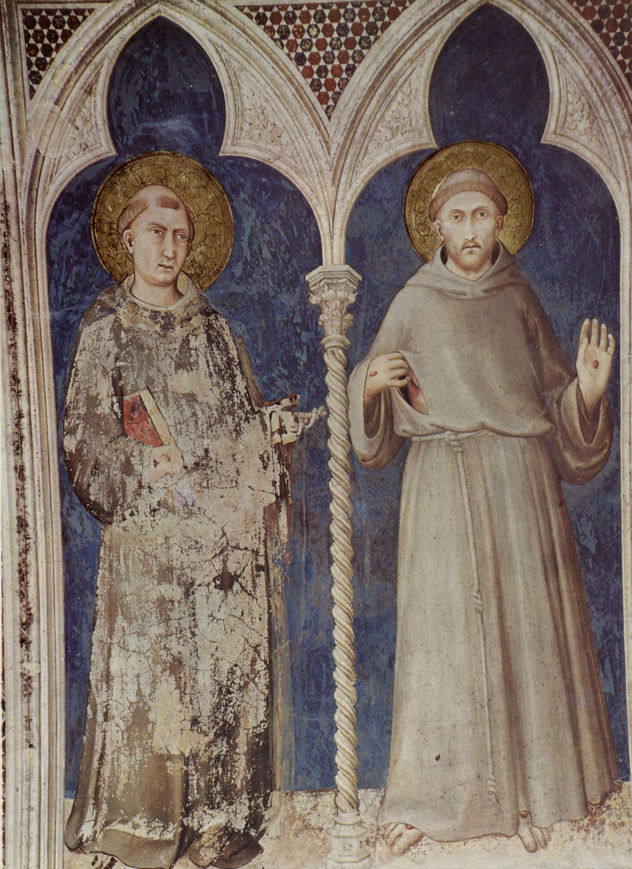 Ciclo de frescos con escenas de la vida de San Martín de Tours, capilla en la cripta de San Francisco en Asís, escena.