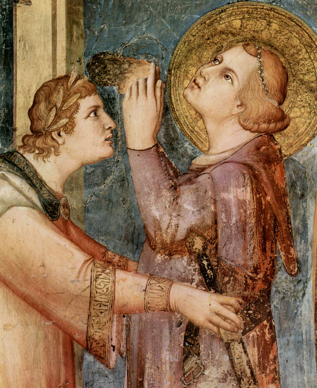 Ciclo de frescos con escenas de la vida de San Martín de Tours, capilla en la cripta de San Francisco en Asís, escena.