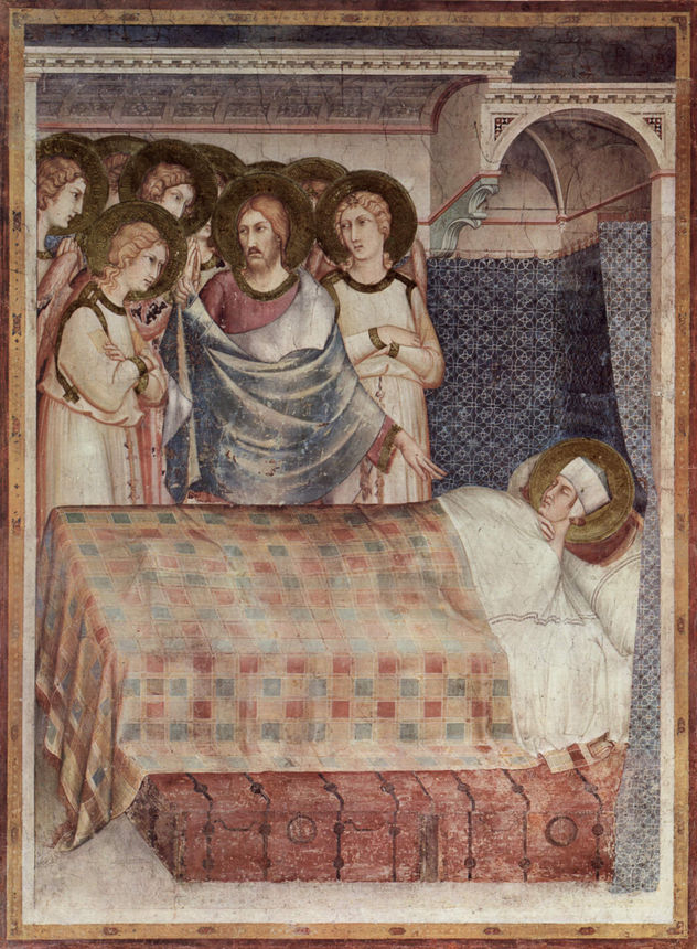 Ciclo de frescos con escenas de la vida de San Martín de Tours, capilla en la cripta de San Francisco en Asís, escena.