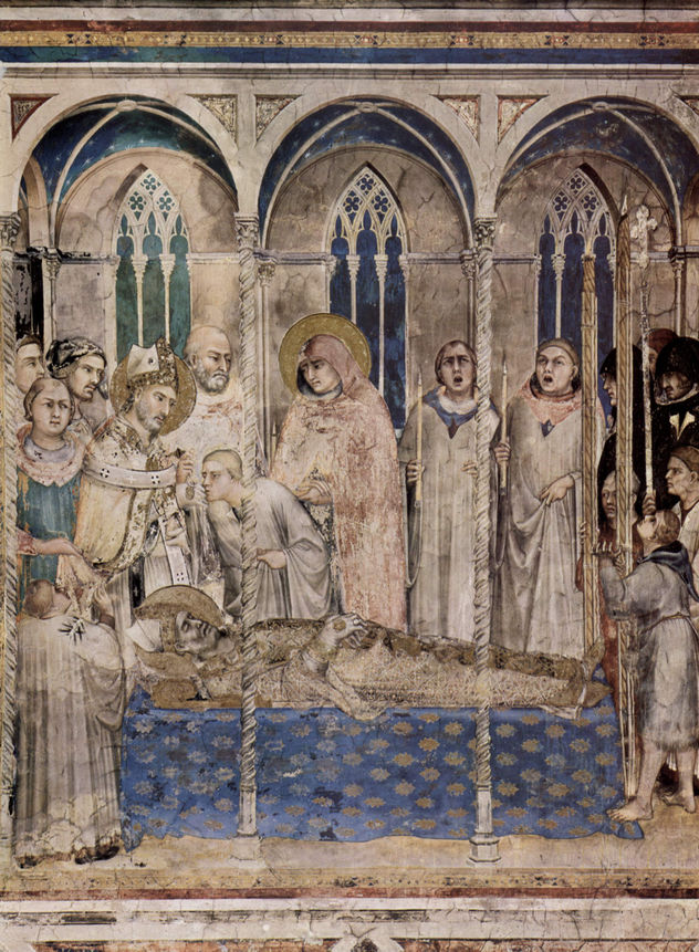 Ciclo de frescos con escenas de la vida de San Martín de Tours, capilla en la cripta de San Francisco en Asís, escena