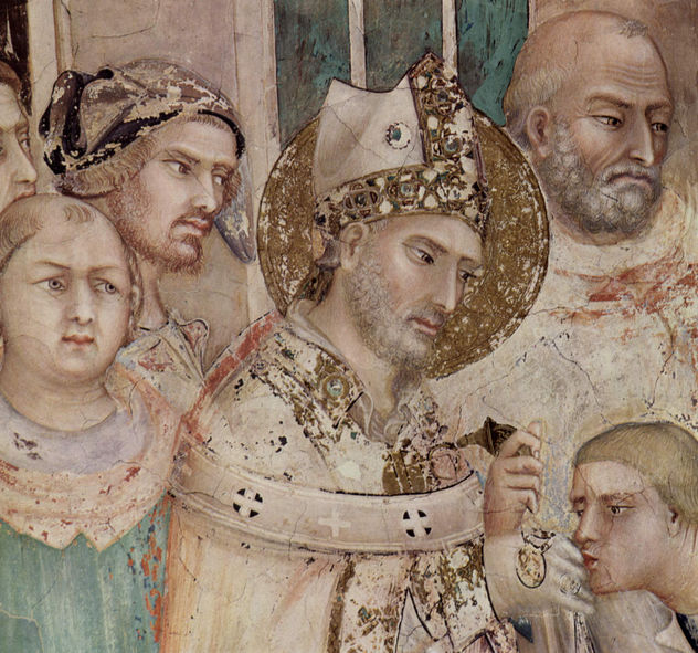 Ciclo de frescos con escenas de la vida de San Martín de Tours, capilla en la cripta de San Francisco en Asís, escena