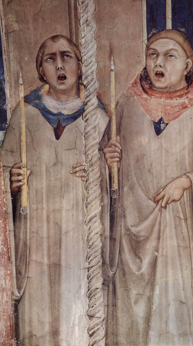 Ciclo de frescos con escenas de la vida de San Martín de Tours, capilla en la cripta de San Francisco en Asís, escena.