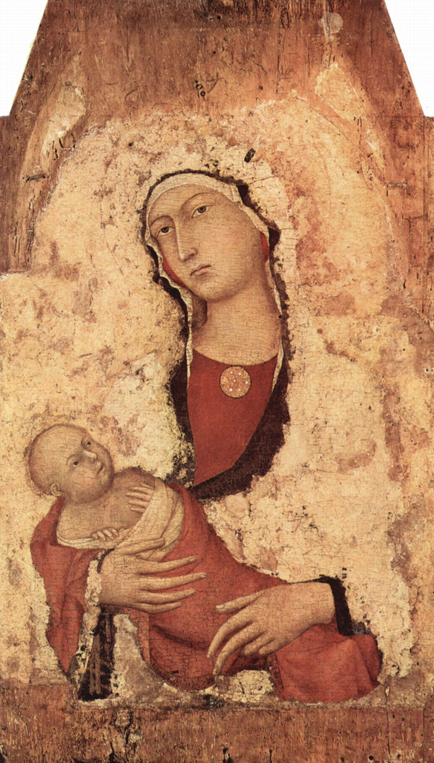 Maria con el niño, fragmento