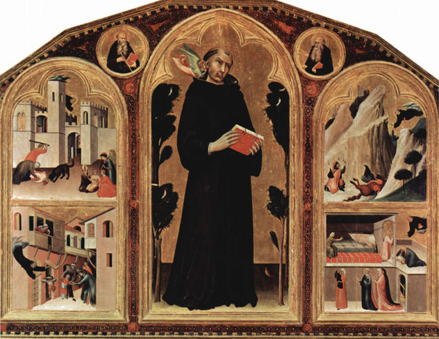 Triptychon del Beato San Agustín Novello, Tabla central
