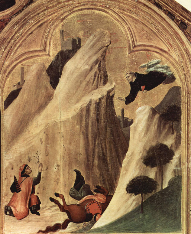 Triptych of the Blessed Saint Augustine Novello, right panel, upper scene