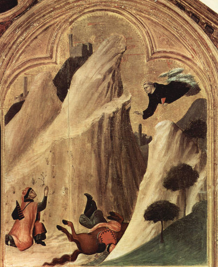 Triptychon de los Bienaventurados San Agustín Novello, tabla derecha, escena superior 