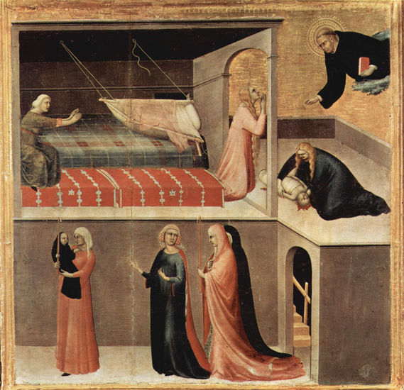 Triptych of the Blessed Saint Augustine Novello, right panel, lower scene 