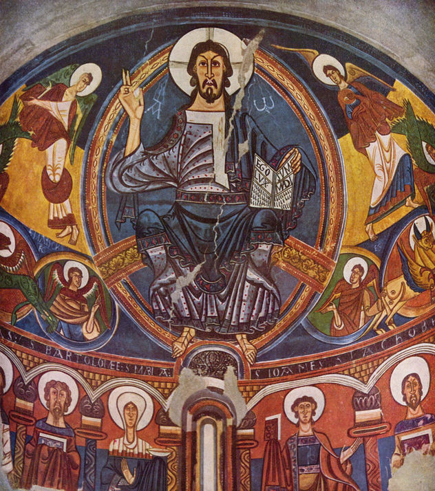 Majestas Domini de la ábside de San Clemente, detalle