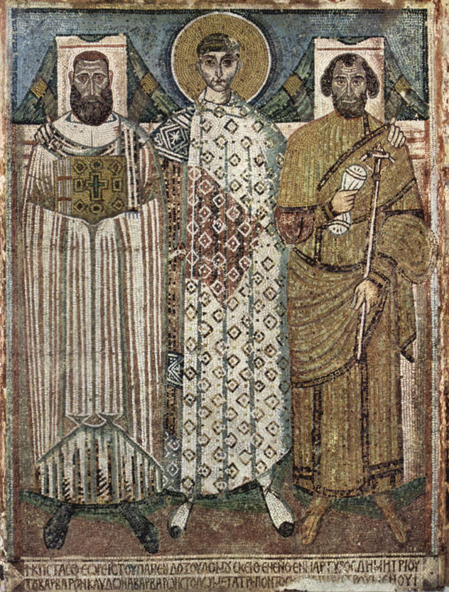 St. Demetrius and the Founders (Bishop and Governor of Thessalonica)