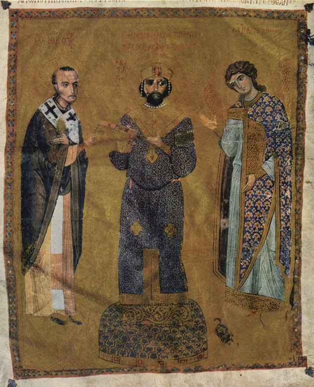 Colecciones de sermones del monje Juan de Kokkinobaphos sobre la Virgen María, escena