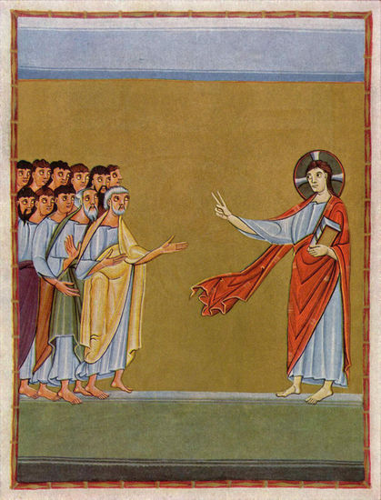 Cristo habla a los discípulos 