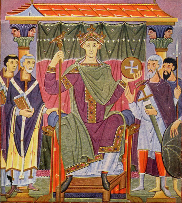 Evangeliar Kaiser Ottos III., Szene