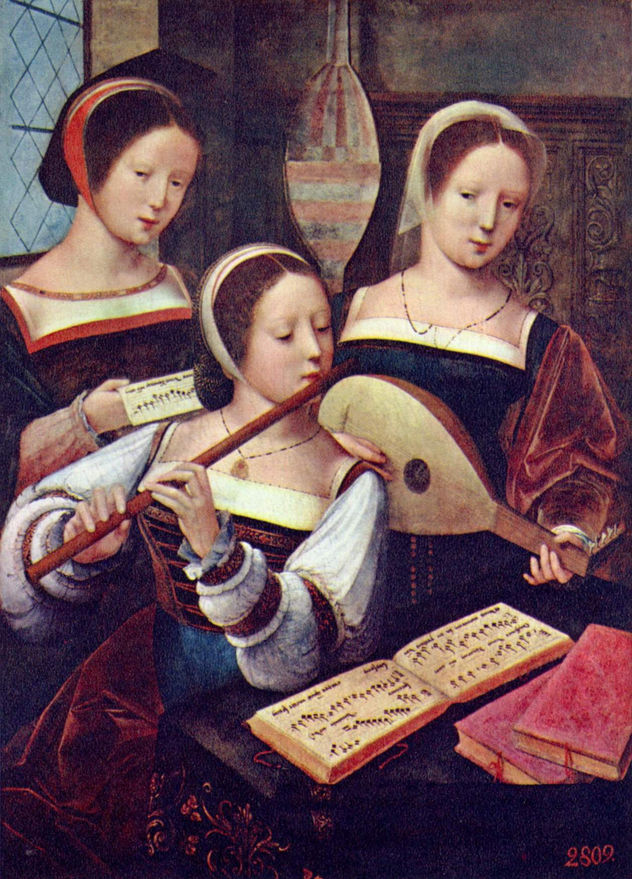 Tres chicas que tocan música